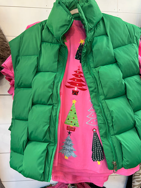 Lime green hot sale puffer vest