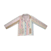 Paige Patchwork Stripe Quilted Snap Jacket