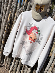 Vintage Santa Rhinestone Sweatshirt