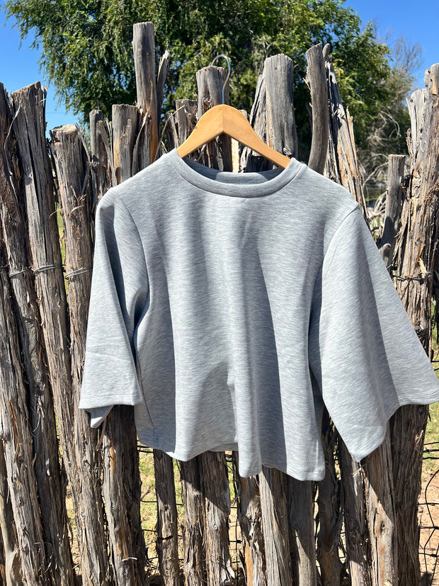 Scuba Modal Heather Grey Boxy Top