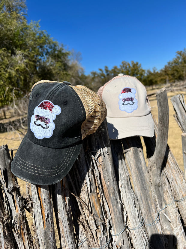 Santa Sparkle Christmas Trucker Hat