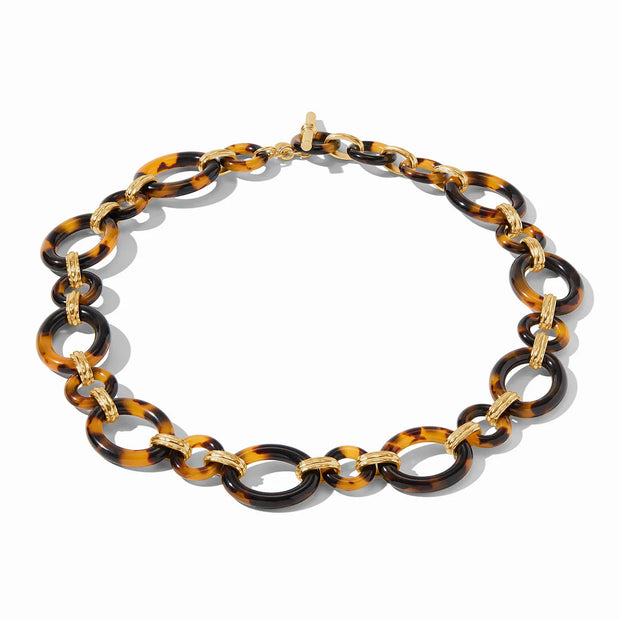 Julie Vos Madison Link Necklace - Tortoiseshell