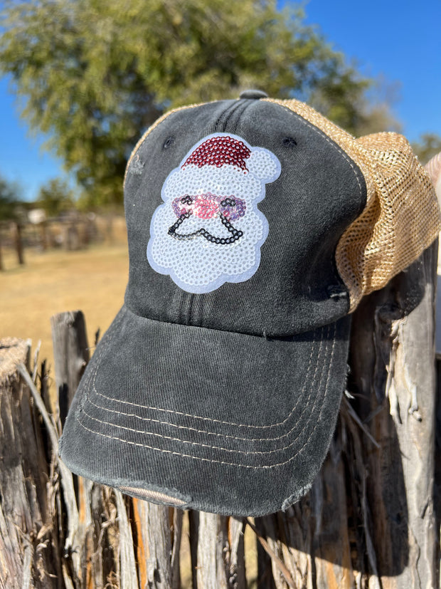 Santa Sparkle Christmas Trucker Hat