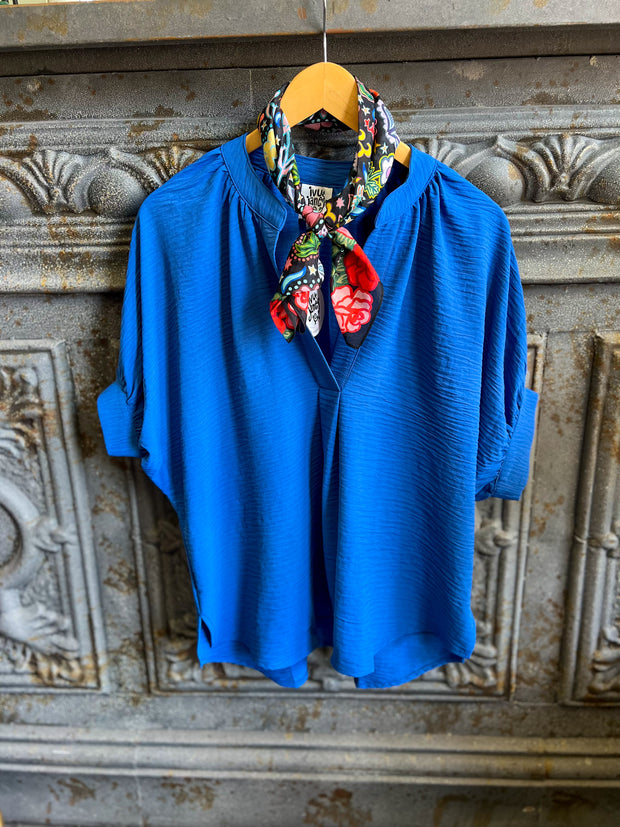 Ivy Jane Popover Dolman Top - Nautical Blue