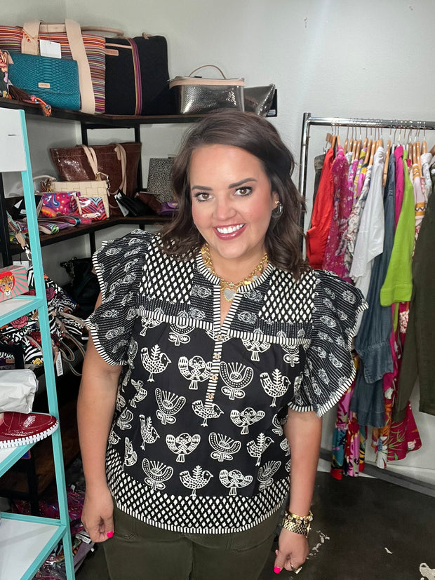 Ivy Jane Patched Patterns Top