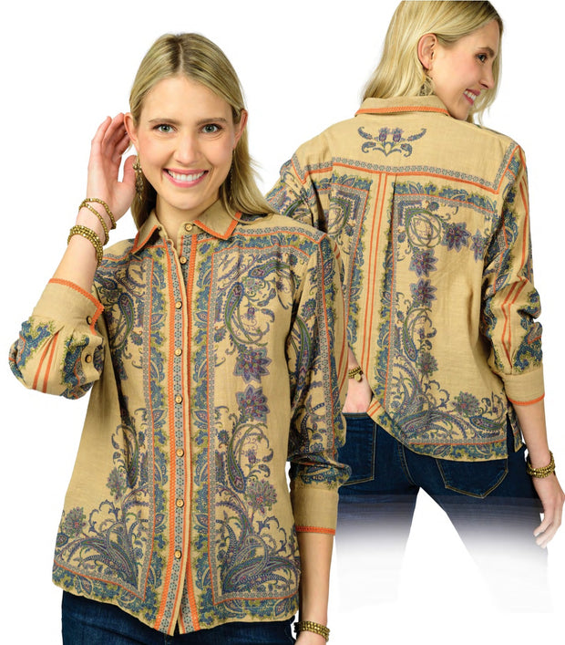 Ivy Jane Paisley Border Shirt