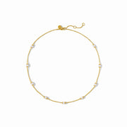 Julie Vos Hydra Delicate Station Necklace - Pearl