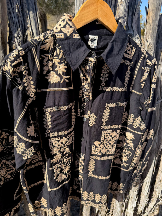 Ivy Jane Scarf Embroidered Shirt