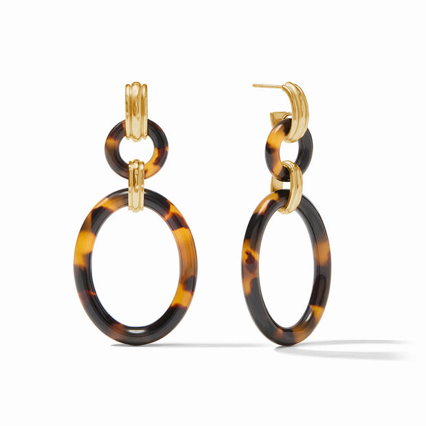 Julie Vos Madison Link Earring - Tortoiseshell