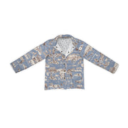 Aledo Toile Chambray Quilted Snap Jacket