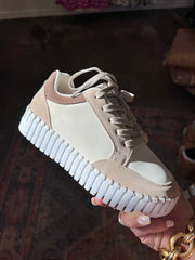 Lily White Lace Up Sneaker