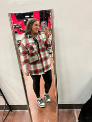 Red and Green Plaid Shacket