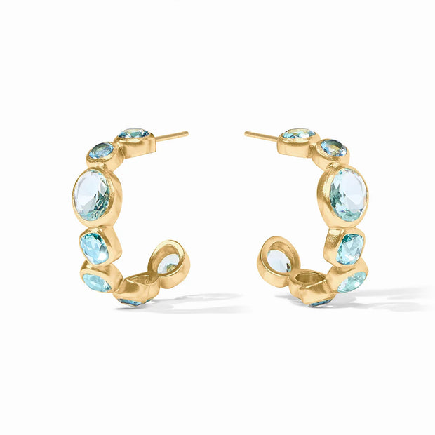 Julie Vos Kaleidoscope Hoop -Gold -Bahamian Blue