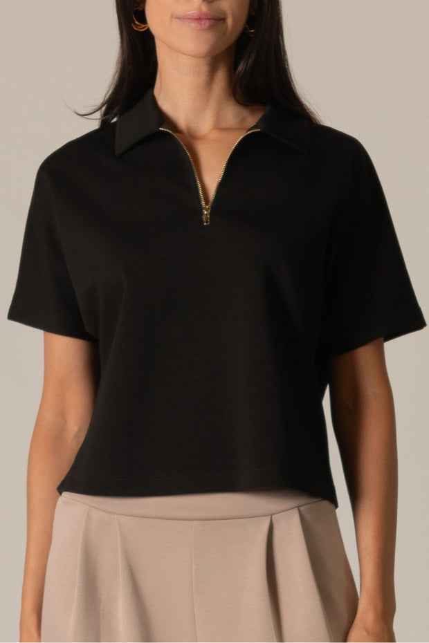 Butter Modal Quarter Zip, short sleeve,