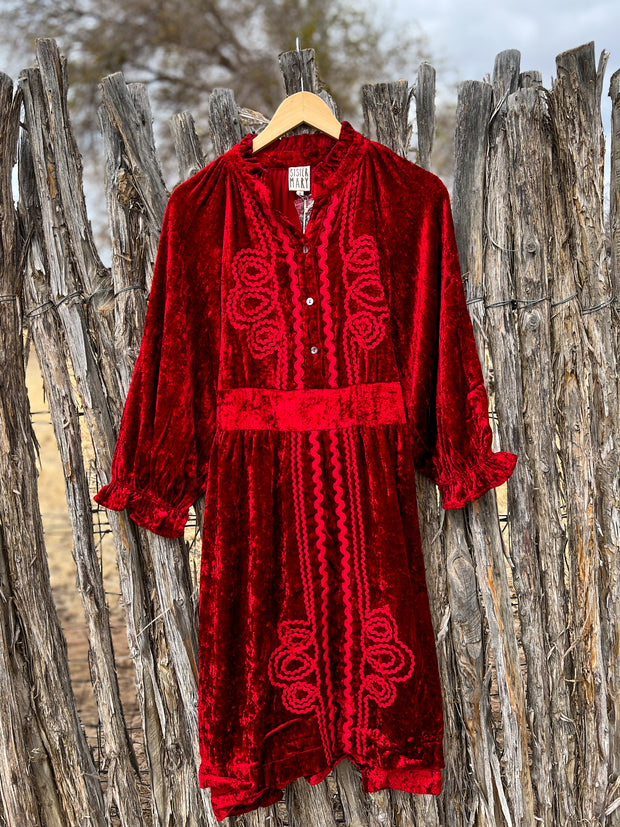 Ivy Jane Ramona Red Velvet Dress