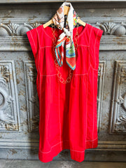 Ivy Jane Topstitched Tiered Dress