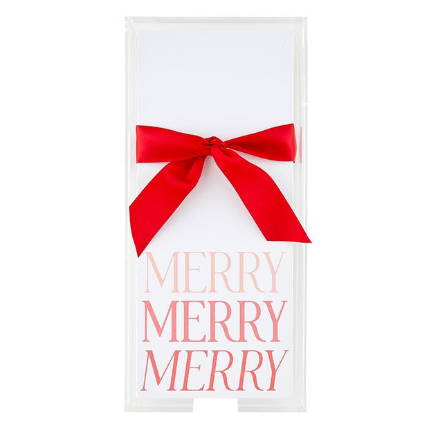 Holiday Notepad with Acrylic Tray