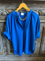 Ivy Jane Popover Dolman Top - Nautical Blue