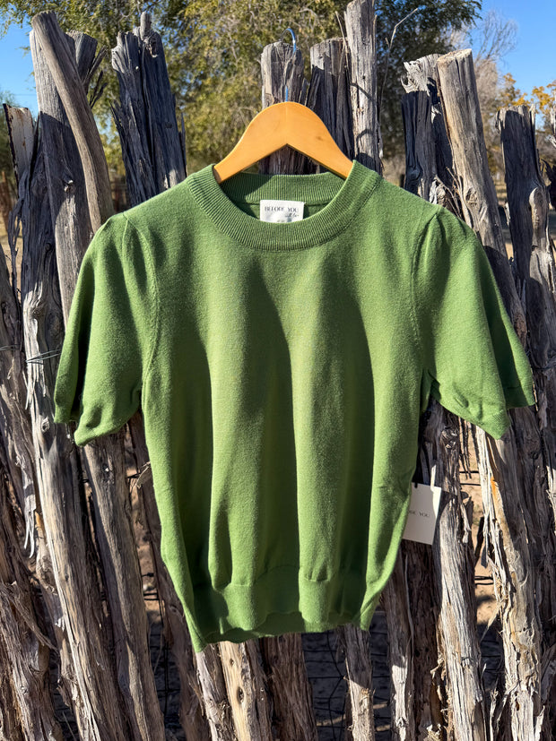 Spruce Green Puff Sleeve Top