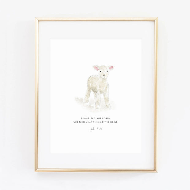 John 1:29 Lamb Scripture Print