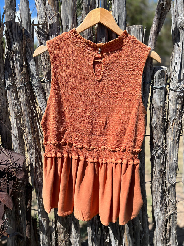 Russet Fall Smocked Tank