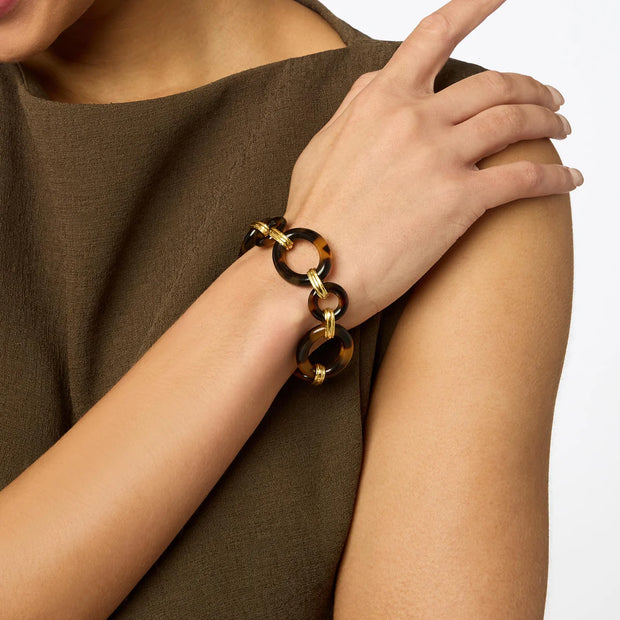 Julie Vos Madison Link Bracelet -Tortoiseshell