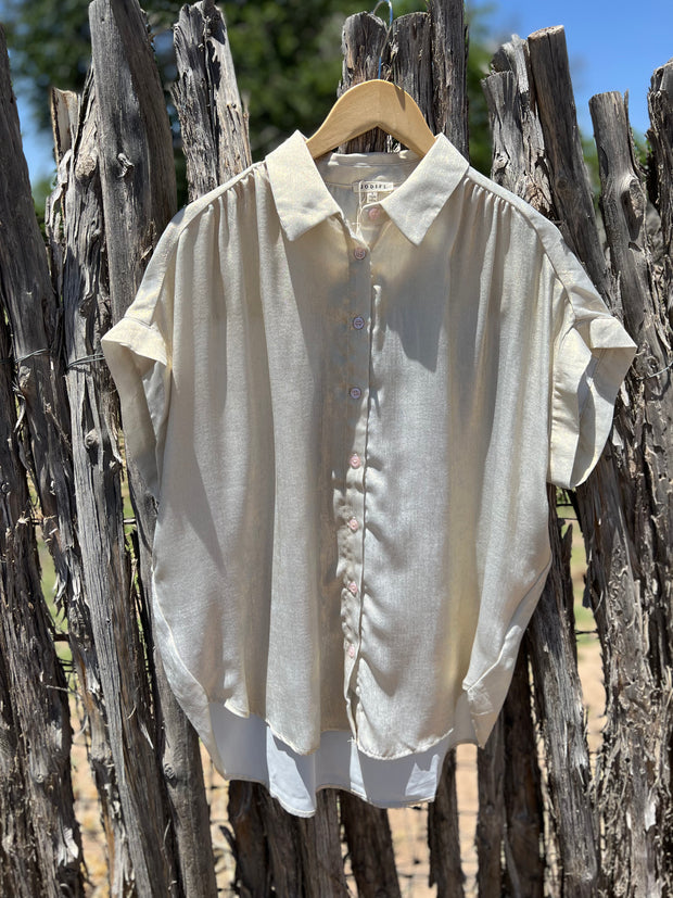 Pearl Shimmer Button Down