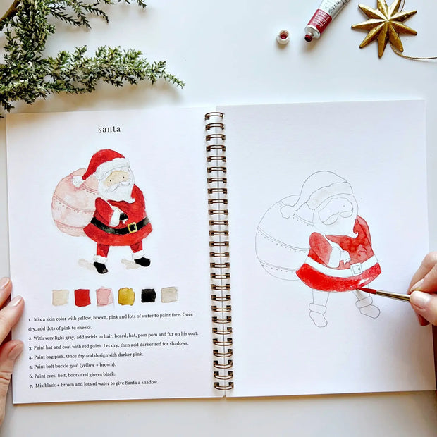 Winter and Holiday Watercolor Workbooks
