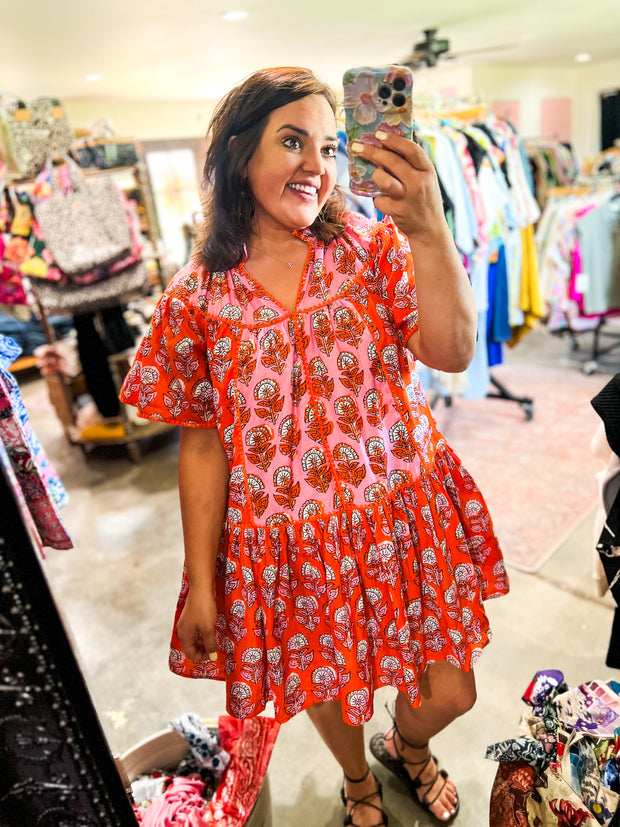 Ivy Jane Patched in Block Prints Dress