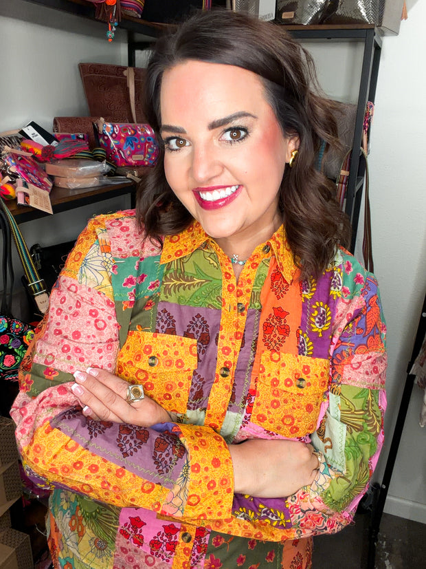 Ivy Jane Fall Patchwork Camp Shirt