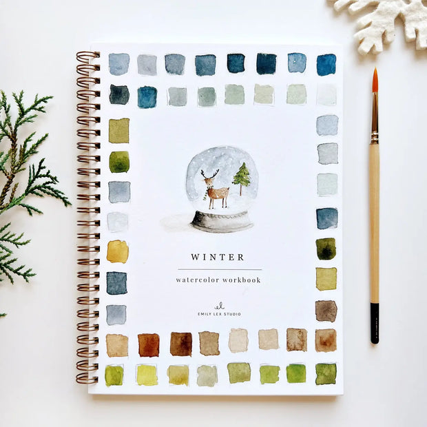 Winter and Holiday Watercolor Workbooks