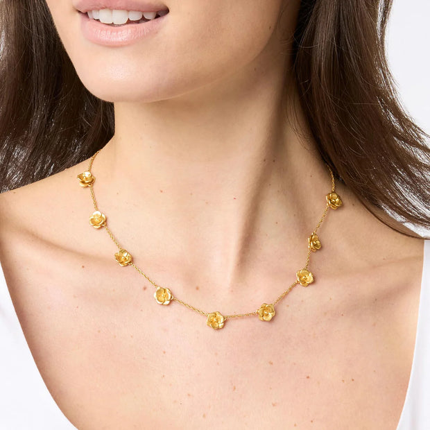Julie Vos Delicate Bloom Station Necklace