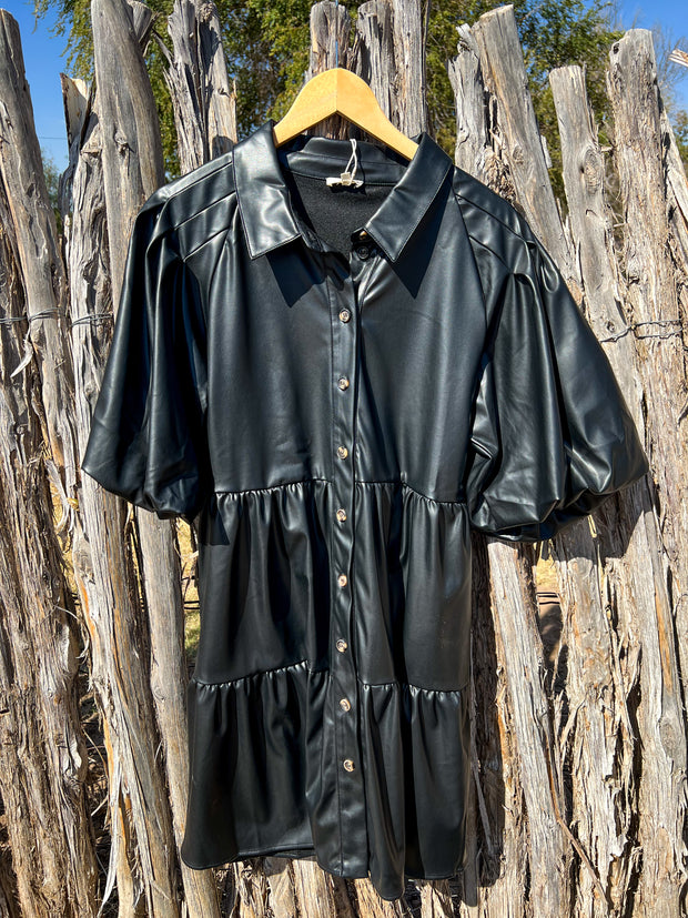 Faux Leather Babydoll Dress Qu Cute Style Boutique Faux Leather Babydoll Dress Qu Cute Style Boutique