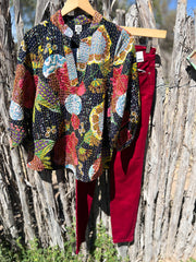 Ivy Jane Kantha Stitched Floral Top