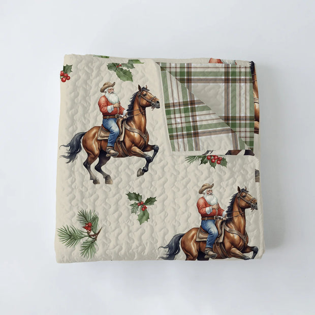 Cowboy Christmas King Quilt