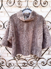 Ivy Jane Taupe Feather Fur Popover