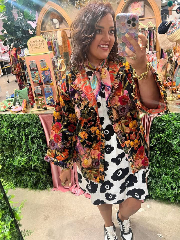 Midnight Posey Velvet Jacket