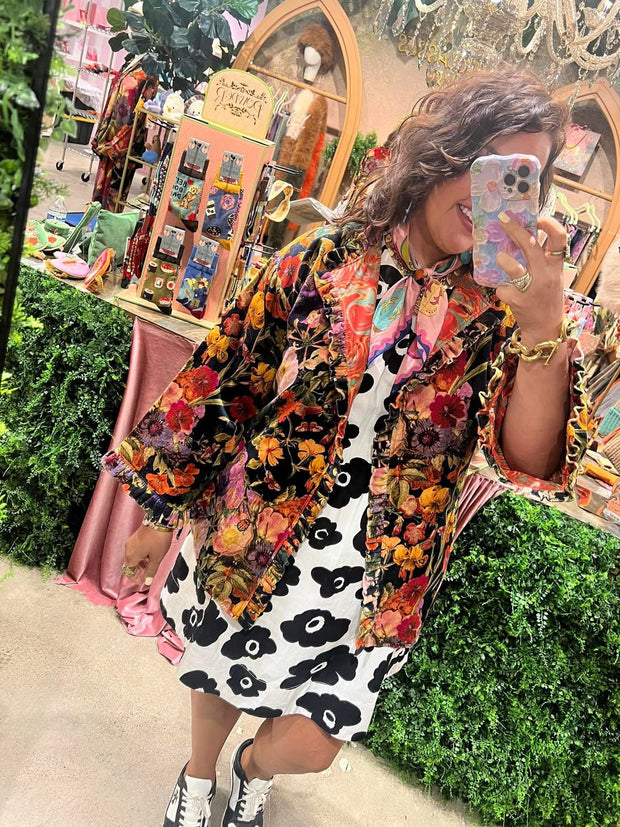 Midnight Posey Velvet Jacket