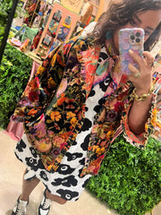 Midnight Posey Velvet Jacket