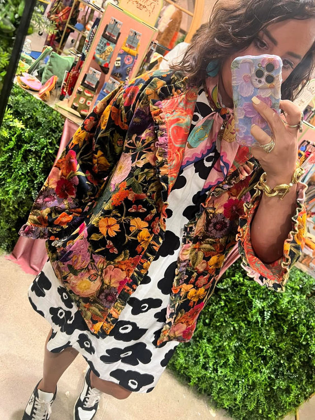 Midnight Posey Velvet Jacket