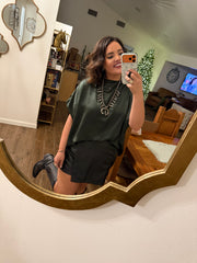 Forest Green Draped Top