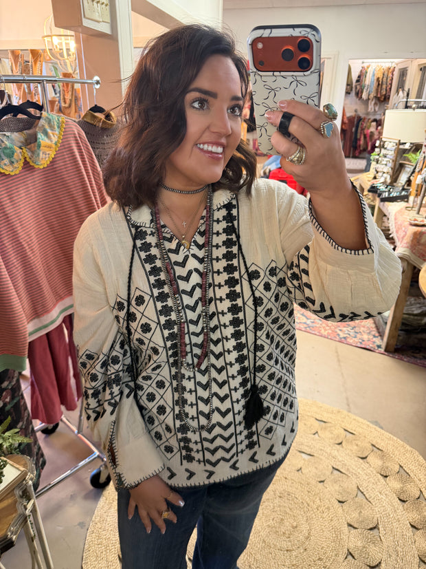 Ivy Jane Tic Tac Heart Top - Sand