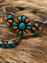 Turquoise, Spiny Cuff Bracelet