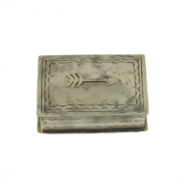 Stamped Silver Box with Arrow
