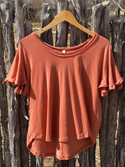 Ginger Raw Hem Tee