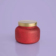 Capri Blue Volcano Candle Red Glitter Glam Jar