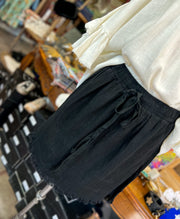 Little Black Linen Skirt
