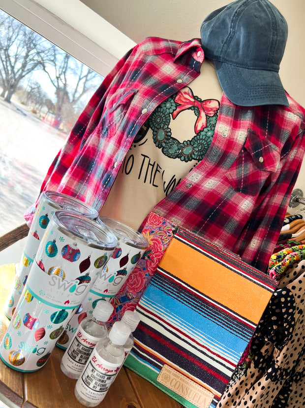 Ivy Fuchsia Plaid Snap Front plaid