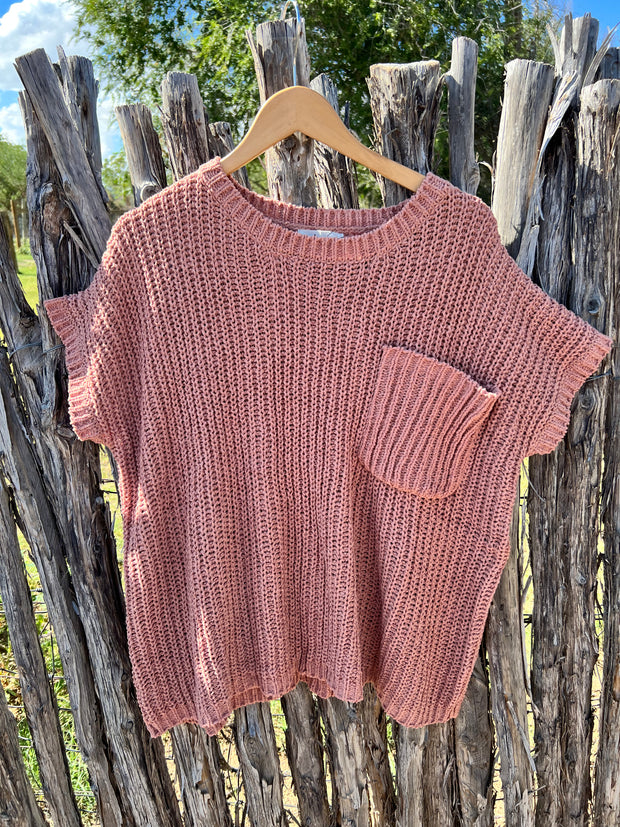 Blush Chenille Knit Top