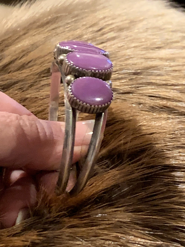 Purple Spiny Cuff Bracelet